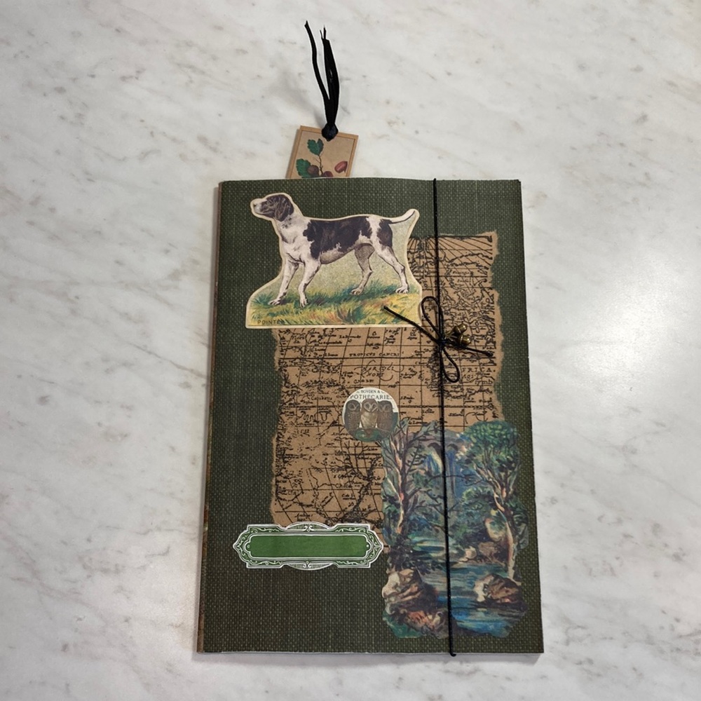 NEW Handmade Journal Travelers Notebook Nature Dog